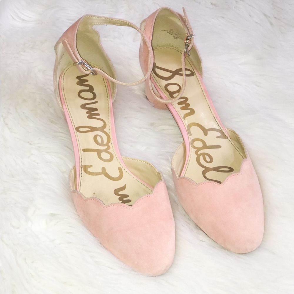Pink Sam Edelman Scalloped Heels